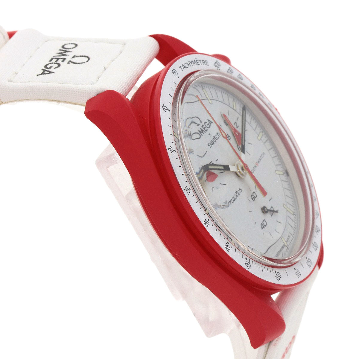 Swatch Omega Collaboration Mission to Mars Watches SO33R100 Ceramic/Nylon mens