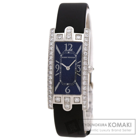 HARRY WINSTON Avenue C Aventurine Limited edition of 200 pieces Watches 330LQWL VD31 K18 White Gold/Leather x Satin Ladies