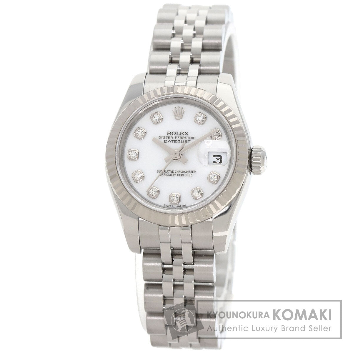 ROLEX DATEJUST 10P Diamond Watches 179174G Stainless Steel/Stainless Steel Ladies