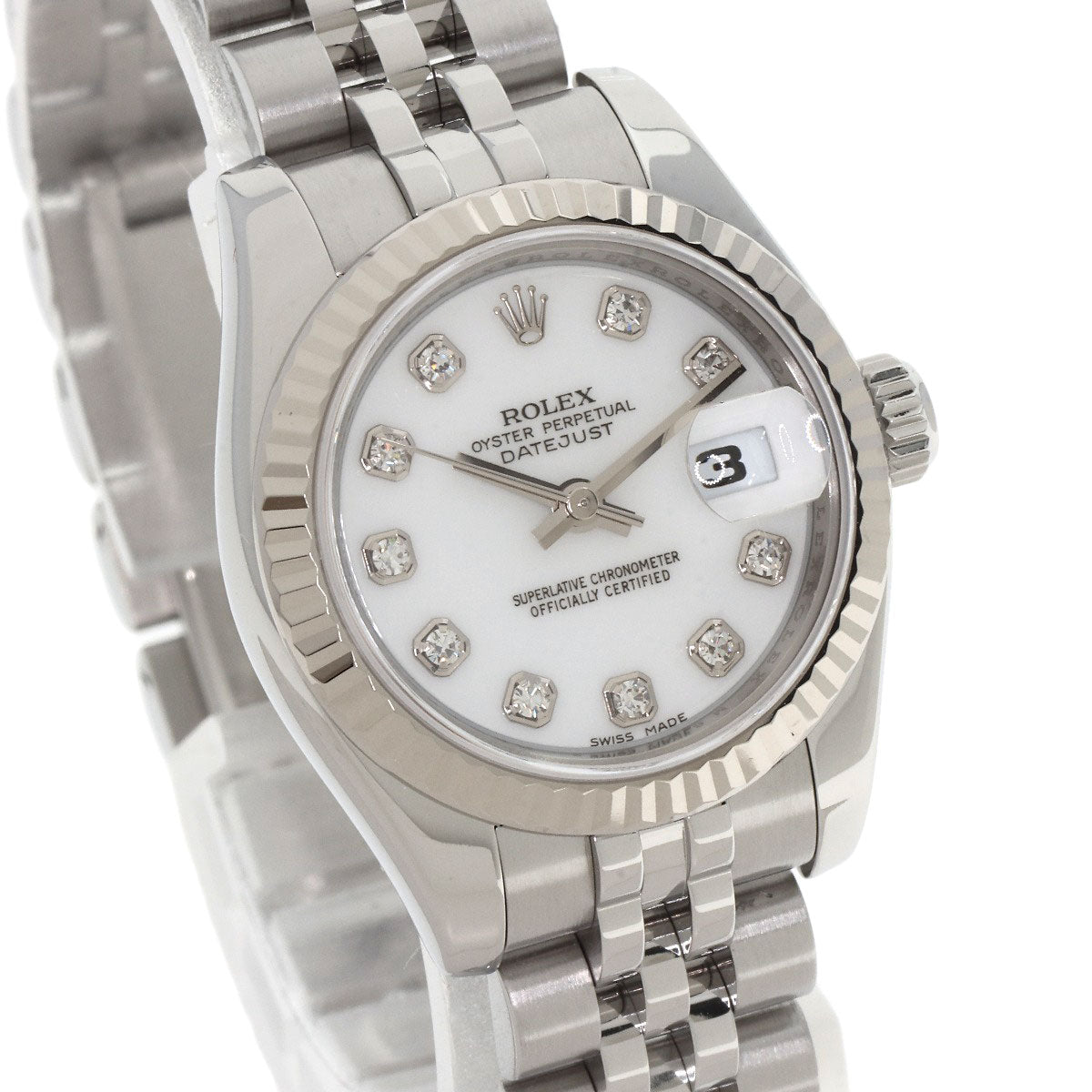 ROLEX DATEJUST 10P Diamond Watches 179174G Stainless Steel/Stainless Steel Ladies