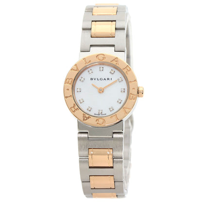 BVLGARI BVLGARI BVLGARI 12P Diamond Watches BBP23SG Stainless Steel/SSxK18PG Ladies