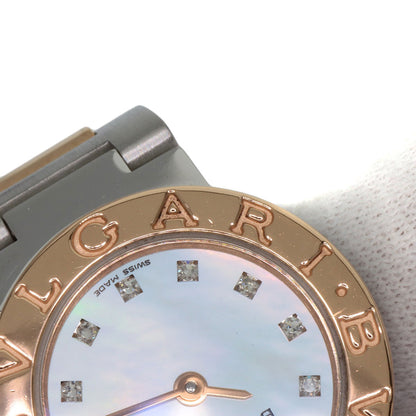 BVLGARI BVLGARI BVLGARI 12P Diamond Watches BBP23SG Stainless Steel/SSxK18PG Ladies