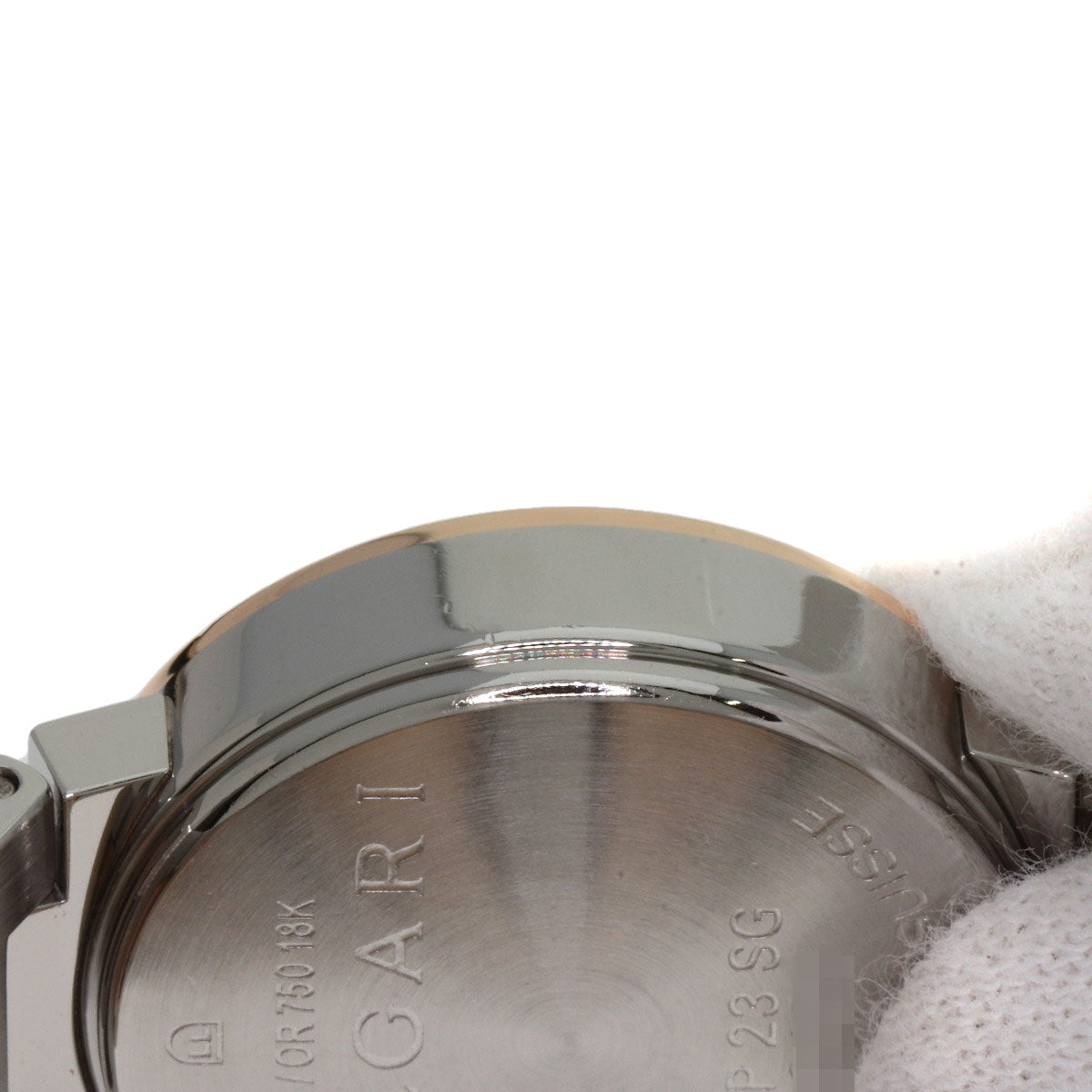 BVLGARI BVLGARI BVLGARI 12P Diamond Watches BBP23SG Stainless Steel/SSxK18PG Ladies