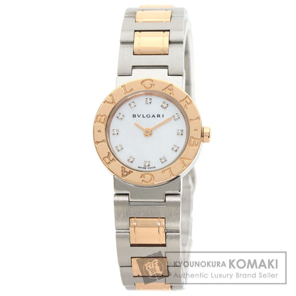 BVLGARI BVLGARI BVLGARI 12P Diamond Watches BBP23SG Stainless Steel/SSxK18PG Ladies