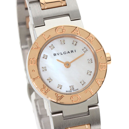 BVLGARI BVLGARI BVLGARI 12P Diamond Watches BBP23SG Stainless Steel/SSxK18PG Ladies