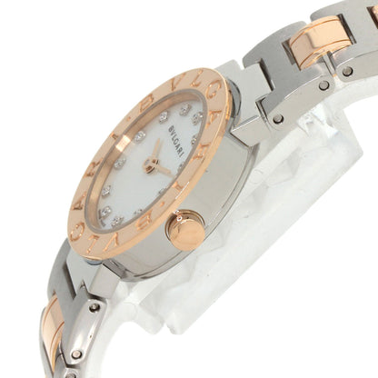 BVLGARI BVLGARI BVLGARI 12P Diamond Watches BBP23SG Stainless Steel/SSxK18PG Ladies