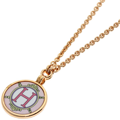 HERMES Medaille Blason PM Necklace Gold Plated Ladies [Used]