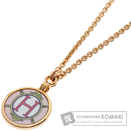 HERMES Medaille Blason PM Necklace Gold Plated Ladies [Used]