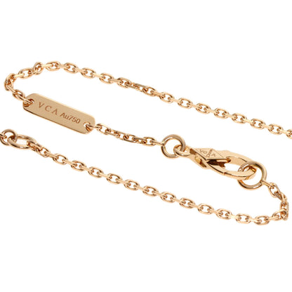 Van Cleef & Arpels Vintage Alhambra Bullseye Diamond Necklace K18 Pink Gold Ladies [Used]