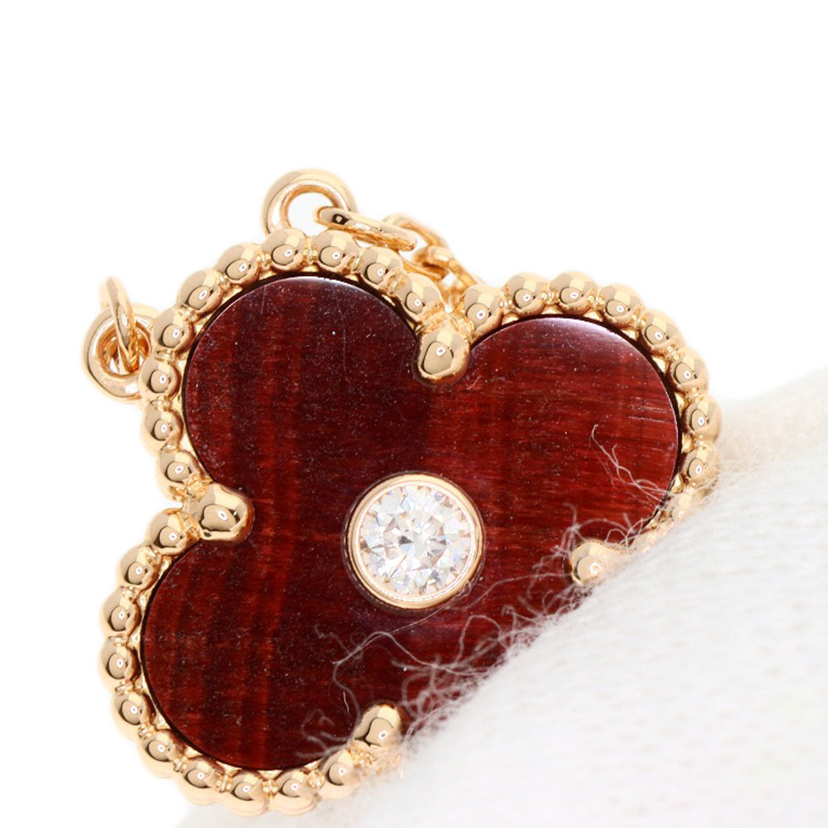 Van Cleef & Arpels Vintage Alhambra Bullseye Diamond Necklace K18 Pink Gold Ladies [Used]