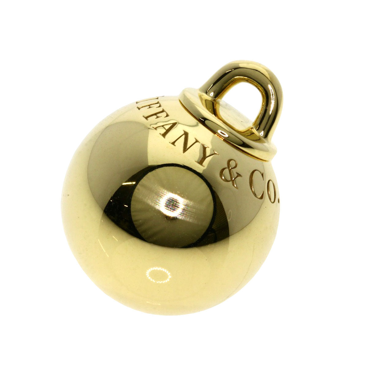 TIFFANY&Co. Hardware ball Pendant top K18 Yellow Gold Ladies [Used]