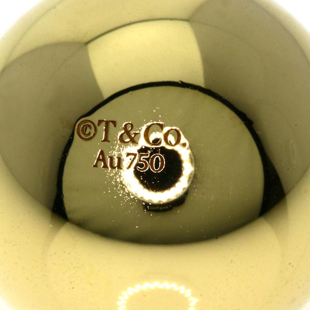 TIFFANY&Co. Hardware ball Pendant top K18 Yellow Gold Ladies [Used]