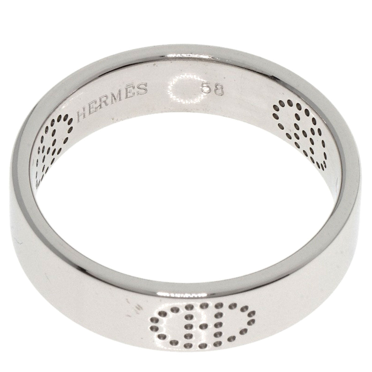 HERMES Evelyn Eclipse #58 Ring K18 White Gold Ladies [Used]