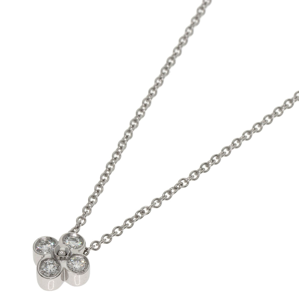 TIFFANY&Co. Bezel set Diamond Necklace Platinum PT950 Ladies [Used]
