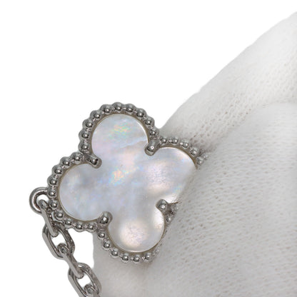 Van Cleef & Arpels Magic Alhambra 6 Motifs Mother of Pearl Chalcedony Necklace K18 White Gold Ladies [Used]