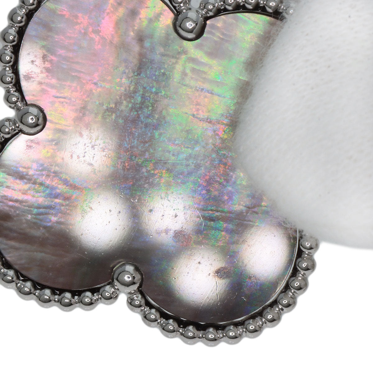 Van Cleef & Arpels Magic Alhambra 6 Motifs Mother of Pearl Chalcedony Necklace K18 White Gold Ladies [Used]