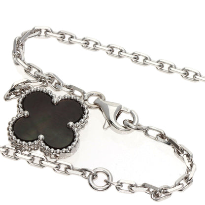 Van Cleef & Arpels Magic Alhambra 6 Motifs Mother of Pearl Chalcedony Necklace K18 White Gold Ladies [Used]