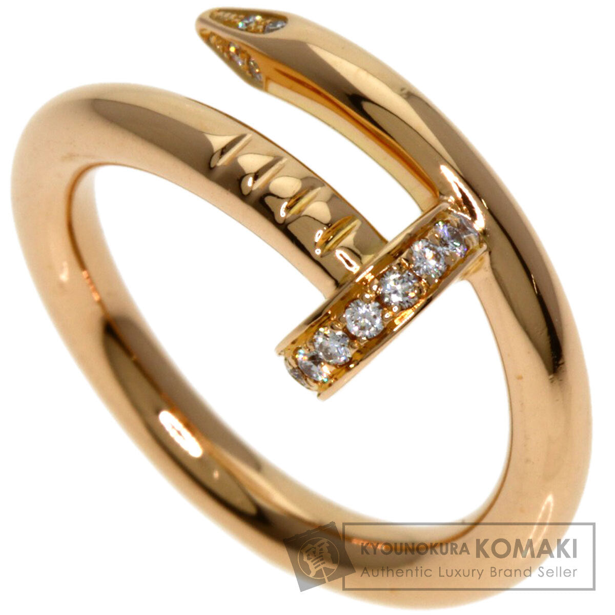 CARTIER Juste un Clou Classic Model Diamond #51 Ring K18 Pink Gold Ladies [Used]