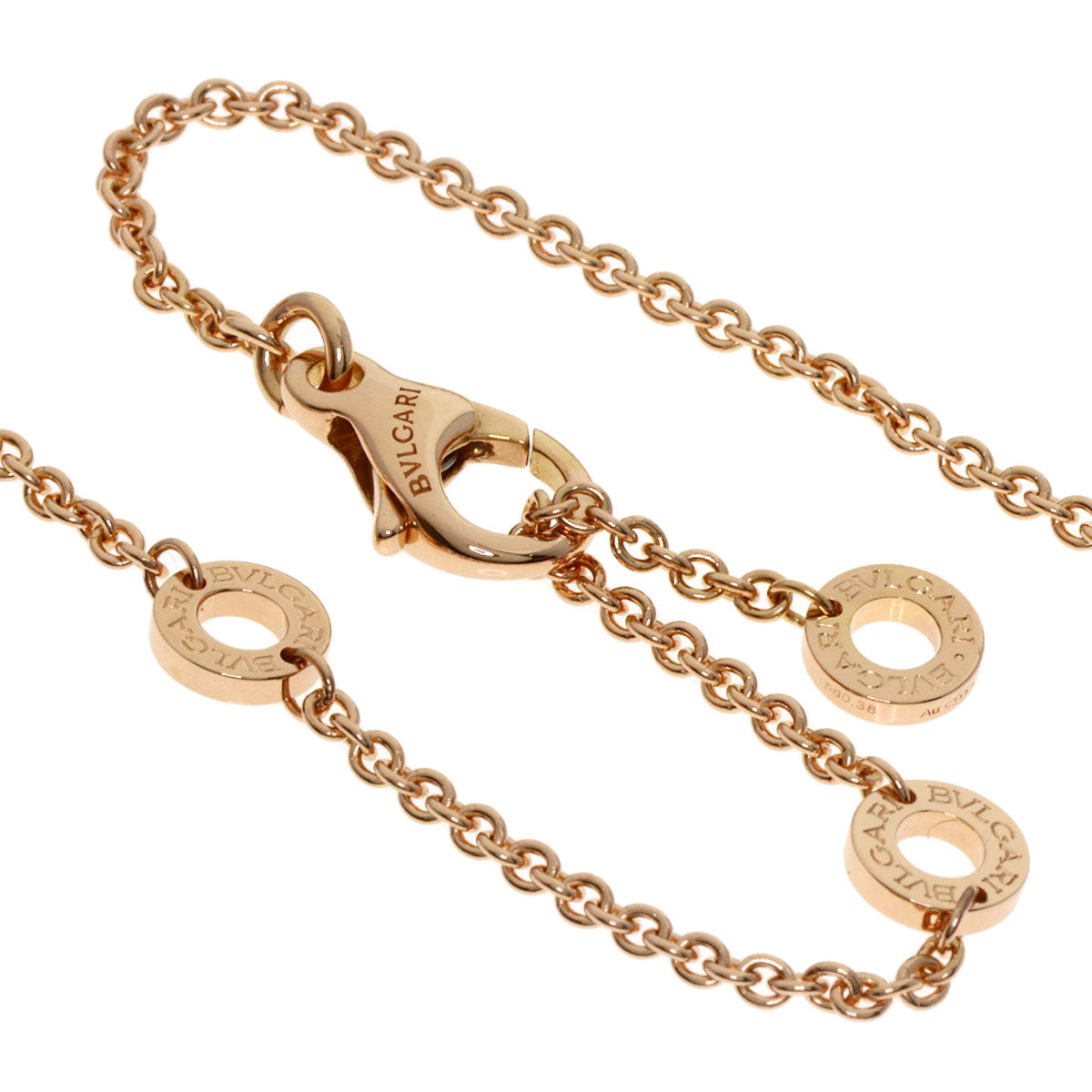 BVLGARI B.zero1 Design Legend Diamond Necklace K18 Pink Gold Ladies [Used]