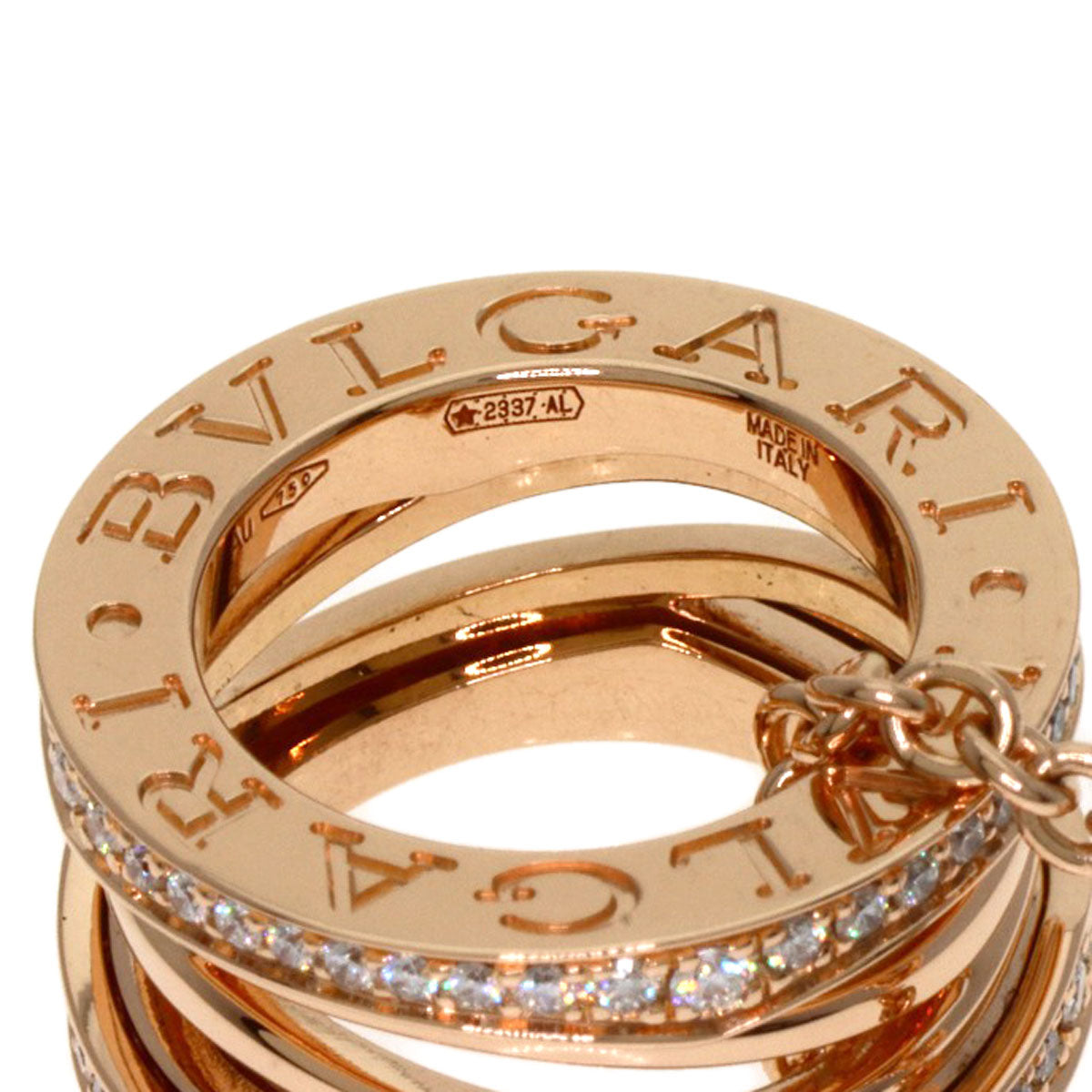 BVLGARI B.zero1 Design Legend Diamond Necklace K18 Pink Gold Ladies [Used]