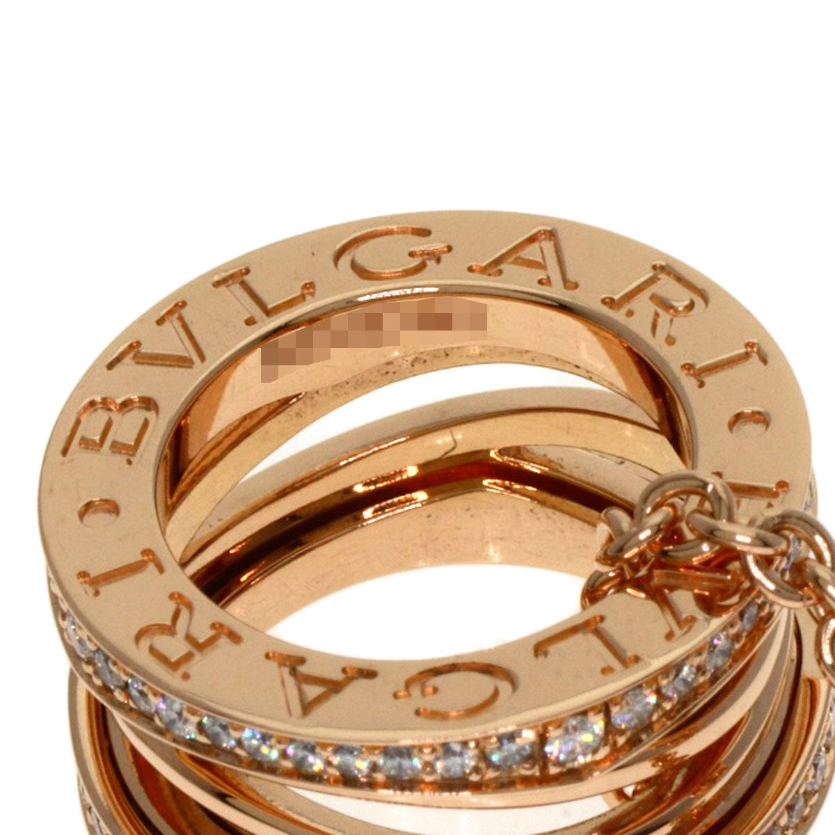 BVLGARI B.zero1 Design Legend Diamond Necklace K18 Pink Gold Ladies [Used]