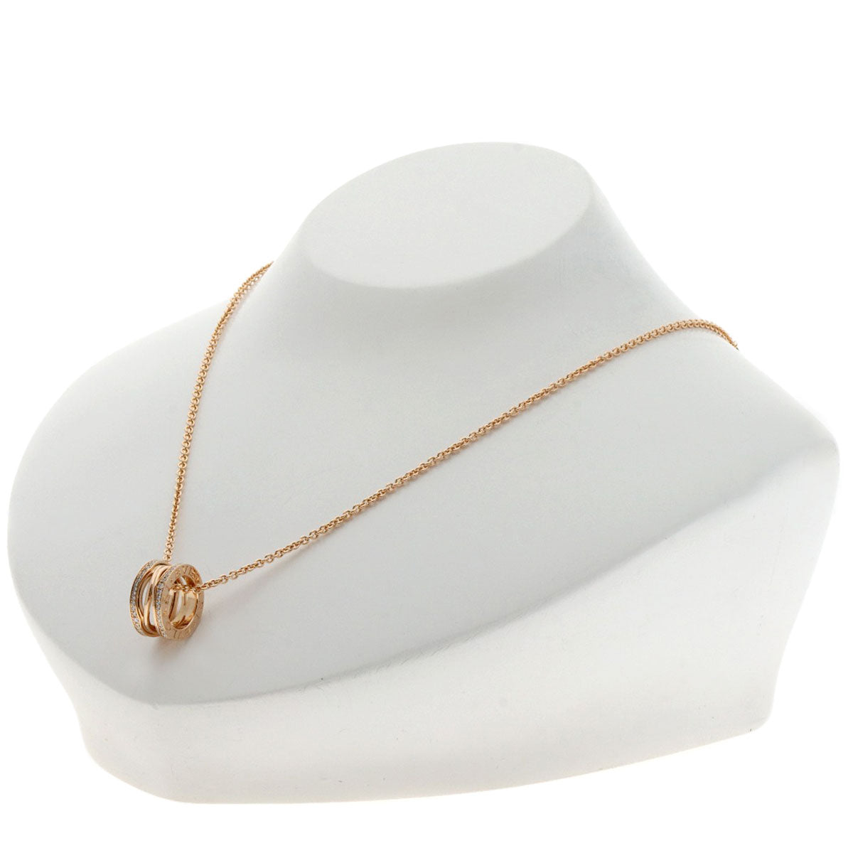 BVLGARI B.zero1 Design Legend Diamond Necklace K18 Pink Gold Ladies [Used]