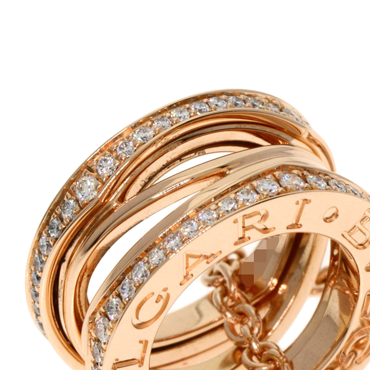 BVLGARI B.zero1 Design Legend Diamond Necklace K18 Pink Gold Ladies [Used]