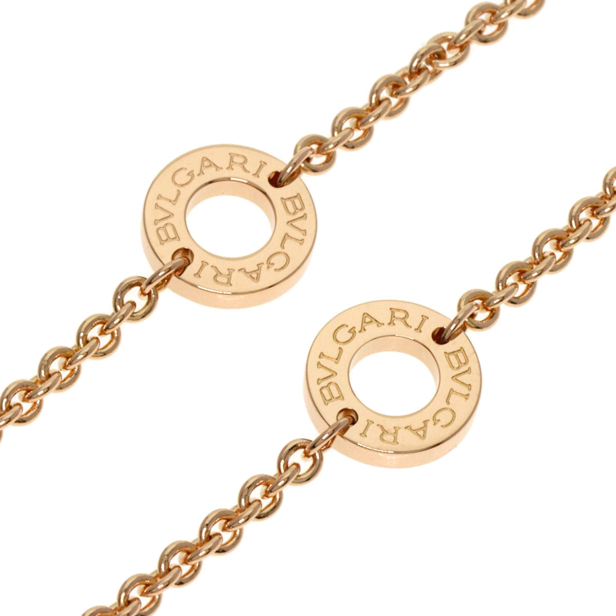 BVLGARI B.zero1 Element Diamond White Ceramic Necklace K18 Pink Gold Ladies [Used]