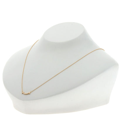 TIFFANY&Co. T Smile Mini Necklace K18 Pink Gold Ladies [Used]
