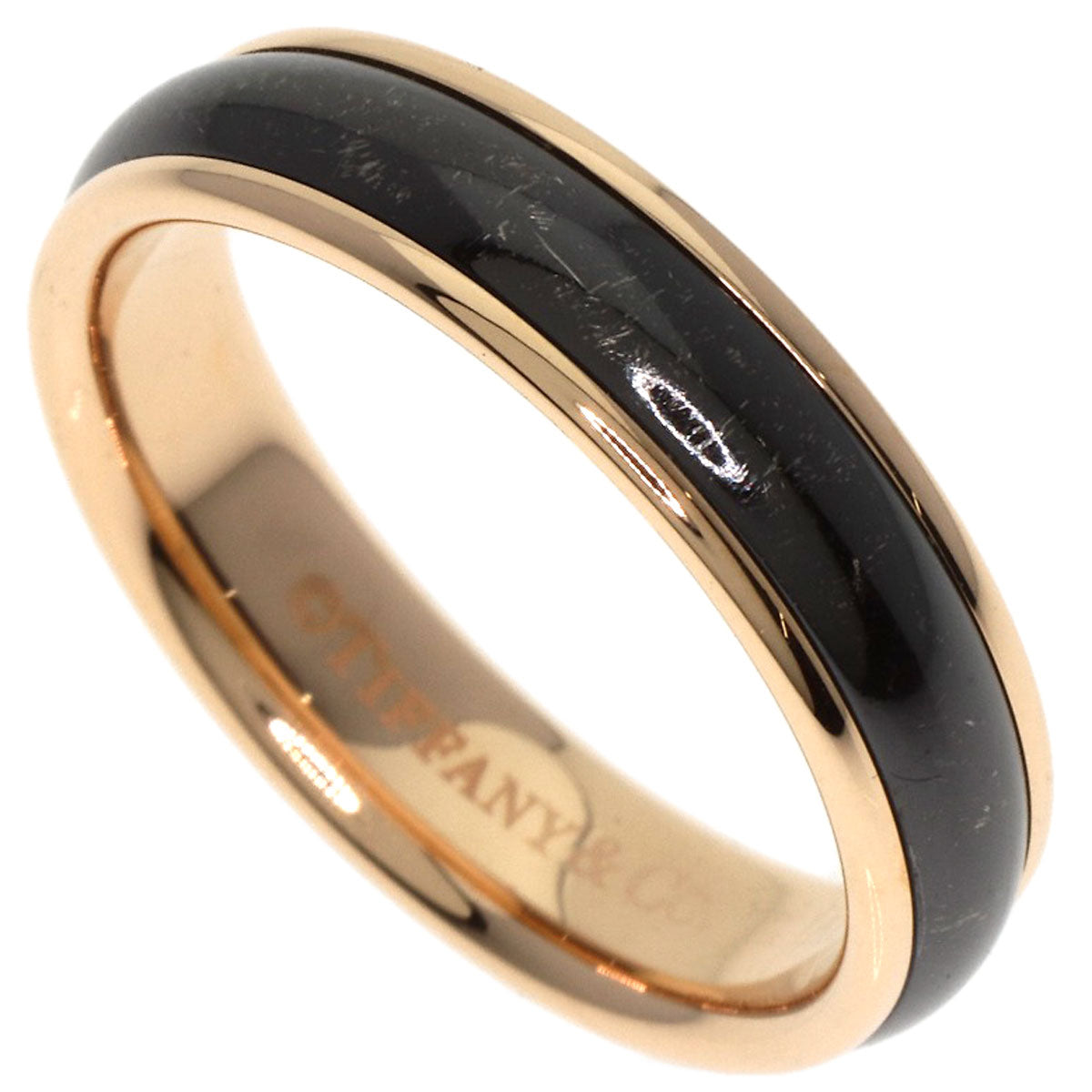 TIFFANY&Co. Classic band Titanium Ring K18 Pink Gold Ladies [Used]