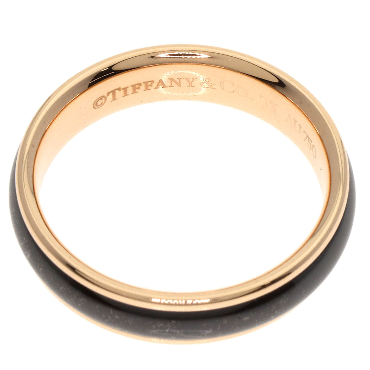 TIFFANY&Co. Classic band Titanium Ring K18 Pink Gold Ladies [Used]