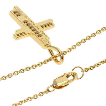 HARRY WINSTON Traffic Cross Diamond Necklace K18 Yellow Gold Ladies [Used]