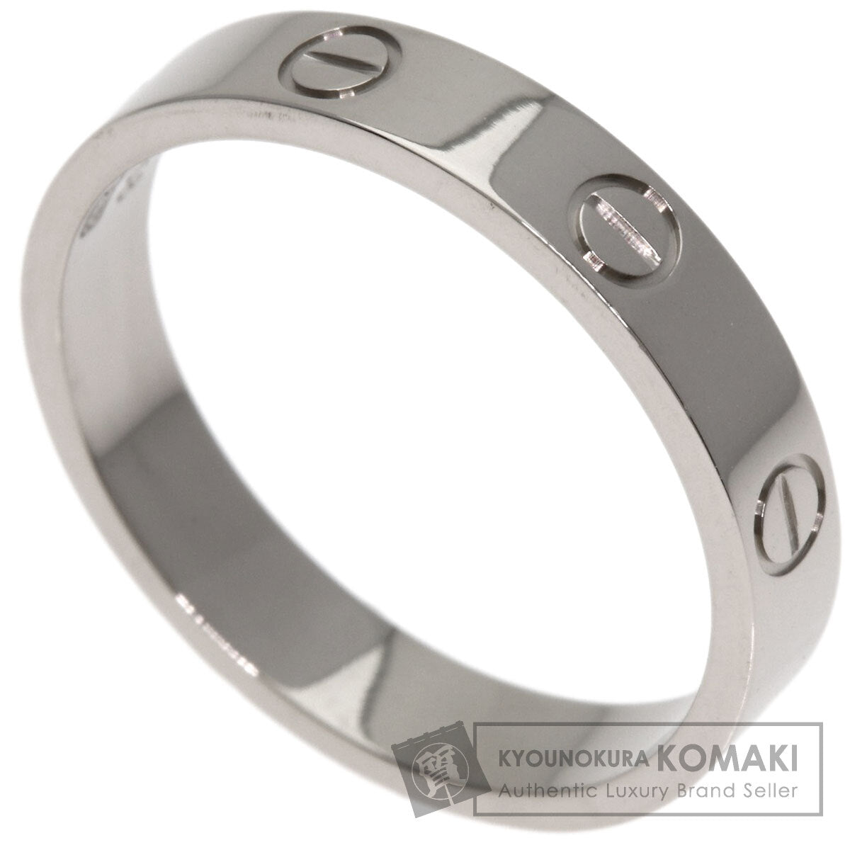 CARTIER Mini love ring #58 Ring K18 White Gold Ladies [Used]