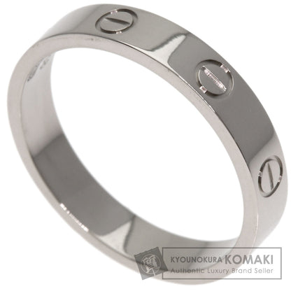 CARTIER Mini love ring #58 Ring K18 White Gold Ladies [Used]