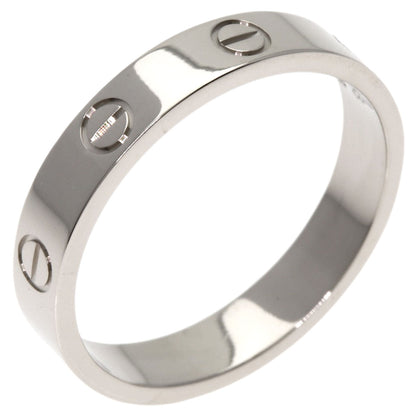 CARTIER Mini love ring #58 Ring K18 White Gold Ladies [Used]