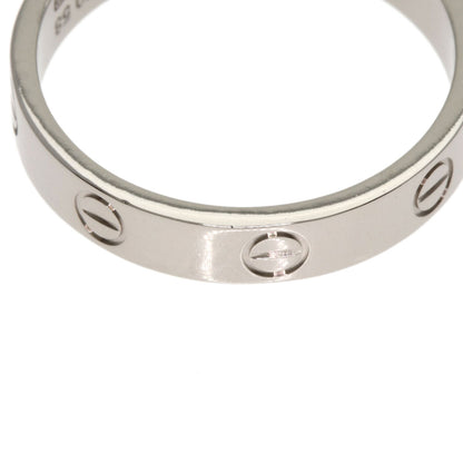 CARTIER Mini love ring #58 Ring K18 White Gold Ladies [Used]