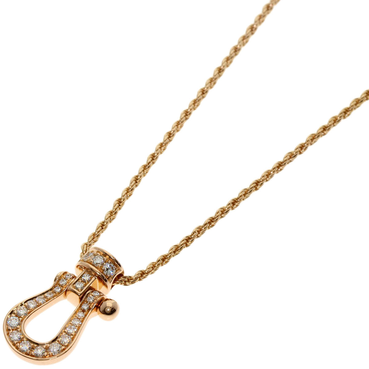 FRED Force 10 Medium Diamond Necklace K18 Pink Gold Ladies [Used]