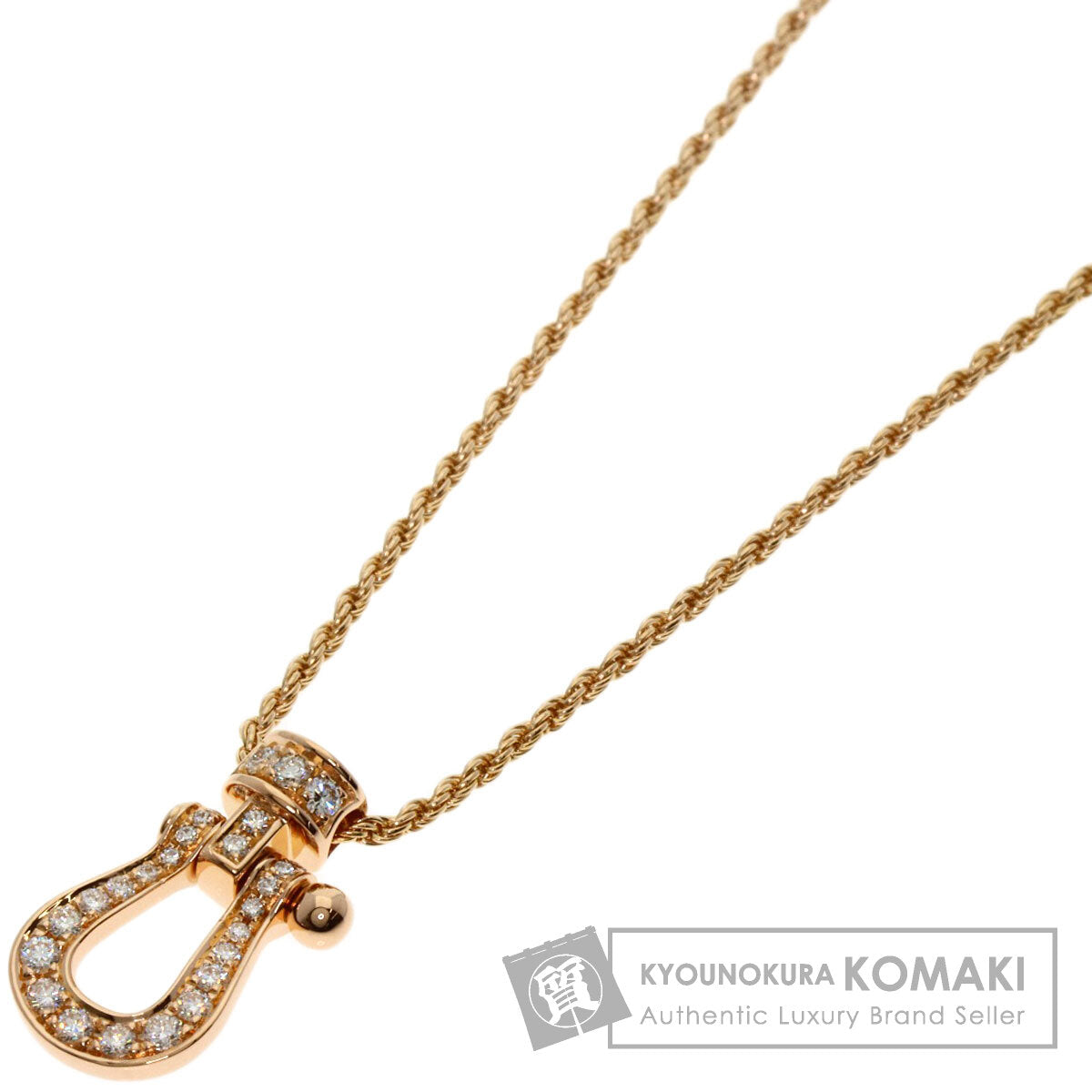 FRED Force 10 Medium Diamond Necklace K18 Pink Gold Ladies [Used]