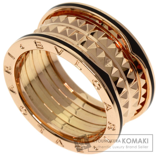 BVLGARI B.zero1 Rock Black Ceramic #62 Ring K18 Pink Gold unisex [Used]