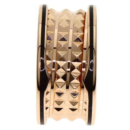 BVLGARI B.zero1 Rock Black Ceramic #62 Ring K18 Pink Gold unisex [Used]