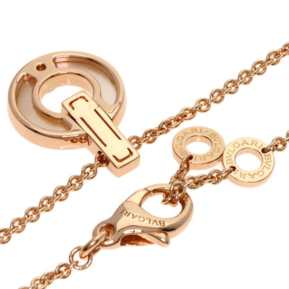 BVLGARI BVLGARI BVLGARI Openwork Diamond Shell Necklace K18 Pink Gold Ladies [Used]