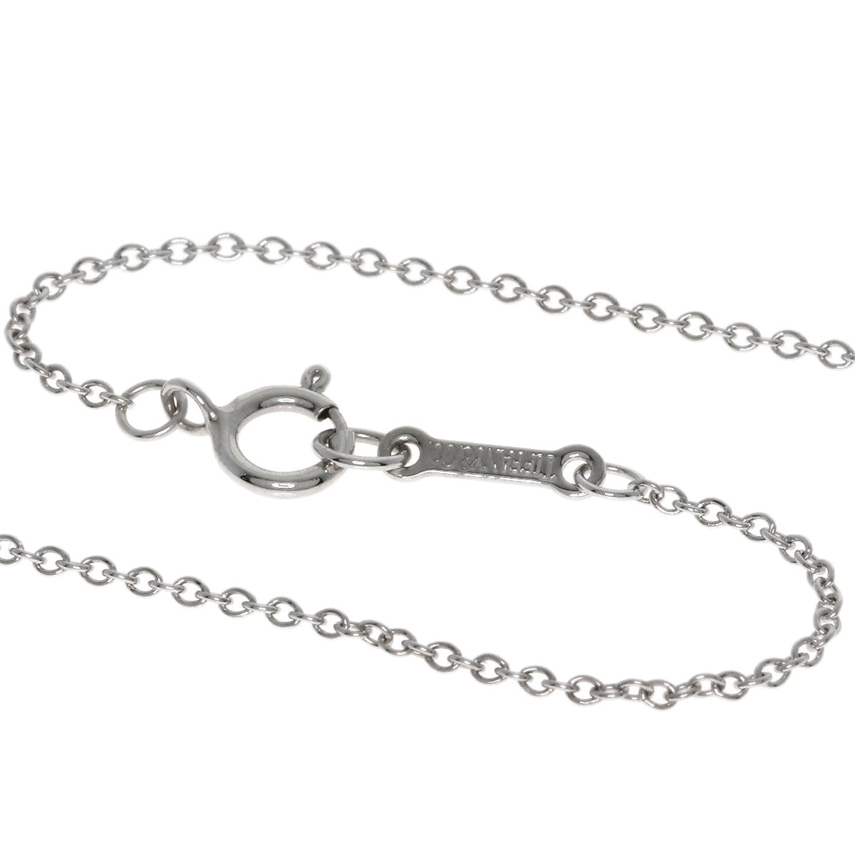 TIFFANY&Co. Double Loving Heart Diamond Necklace K18 White Gold Ladies [Used]