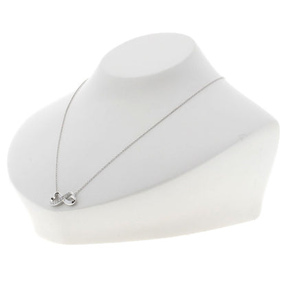 TIFFANY&Co. Double Loving Heart Diamond Necklace K18 White Gold Ladies [Used]