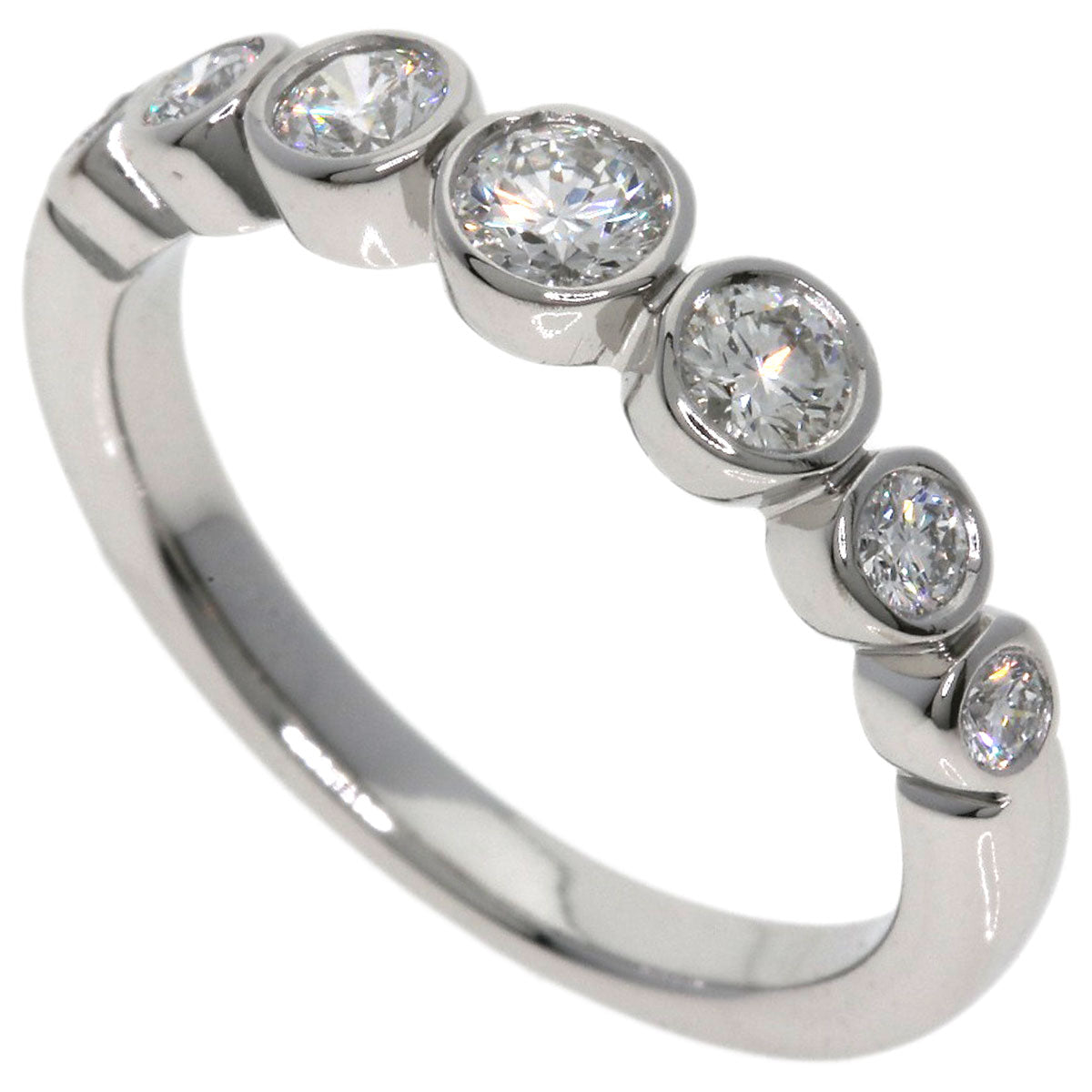 TIFFANY&Co. jazz graduated Ring Platinum PT950 Ladies [Used]