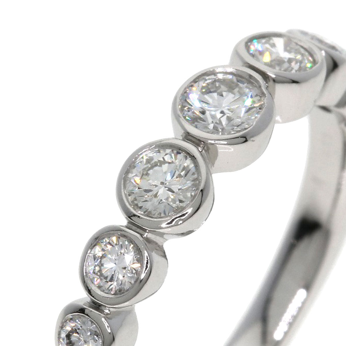 TIFFANY&Co. jazz graduated Ring Platinum PT950 Ladies [Used]