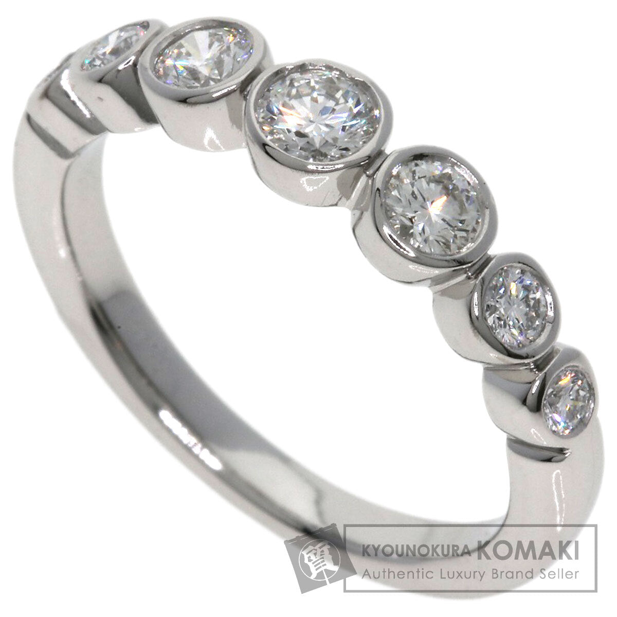 TIFFANY&Co. jazz graduated Ring Platinum PT950 Ladies [Used]