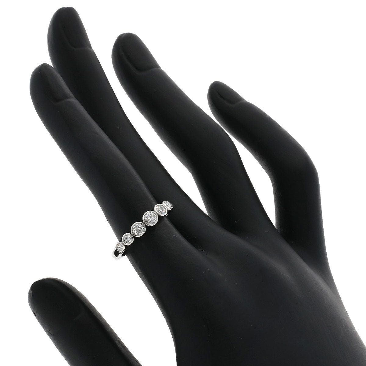 TIFFANY&Co. jazz graduated Ring Platinum PT950 Ladies [Used]