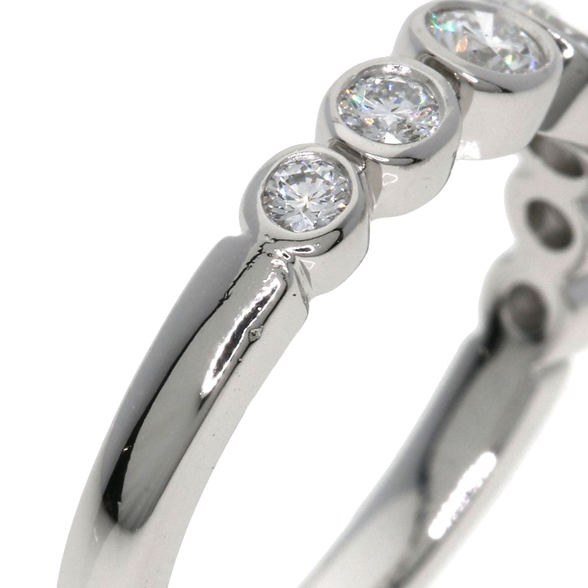 TIFFANY&Co. jazz graduated Ring Platinum PT950 Ladies [Used]