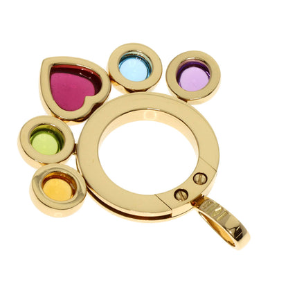 BVLGARI allegra multicolor stone Pendant top K18 Yellow Gold Ladies [Used]