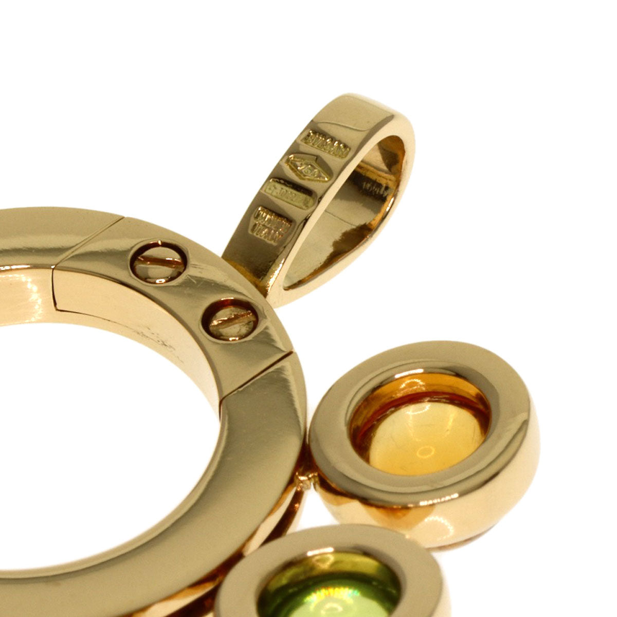 BVLGARI allegra multicolor stone Pendant top K18 Yellow Gold Ladies [Used]